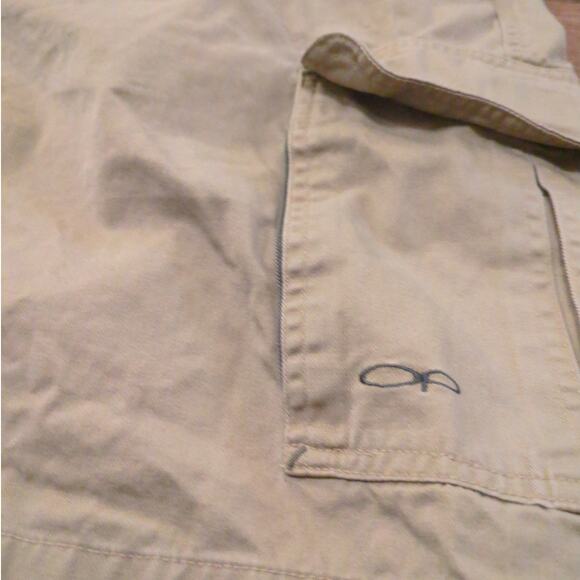 VTG OP Sport Men 32x9 Cargo Shorts Elastic Waist Drawstring Hiking Spellout Y2K - Picture 2 of 8